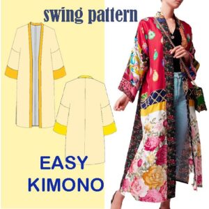 Kimono sewing pattern/Kimono kaftan/instant Download Xs-s/m-l/xl-xxl/Digital PDF / spring kimono, jacket/beach kimono/No sewing instruction